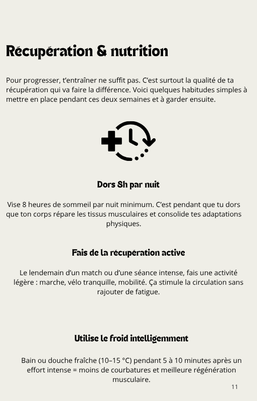 Programme Pré-saison